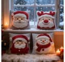 CLTYQ Kissenbezüge Weihnachten Retro 4er Set Leinen Bild 3