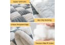 Coonoor Sofaschoner Weicher Flanell Überzug Grau Blau Rutschfest Bild 5