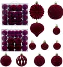 Coonoor Weihnachtsbaumkugel 48er Set Samt-Weihnachtskugeln in 4/6/8 cm Bild 2