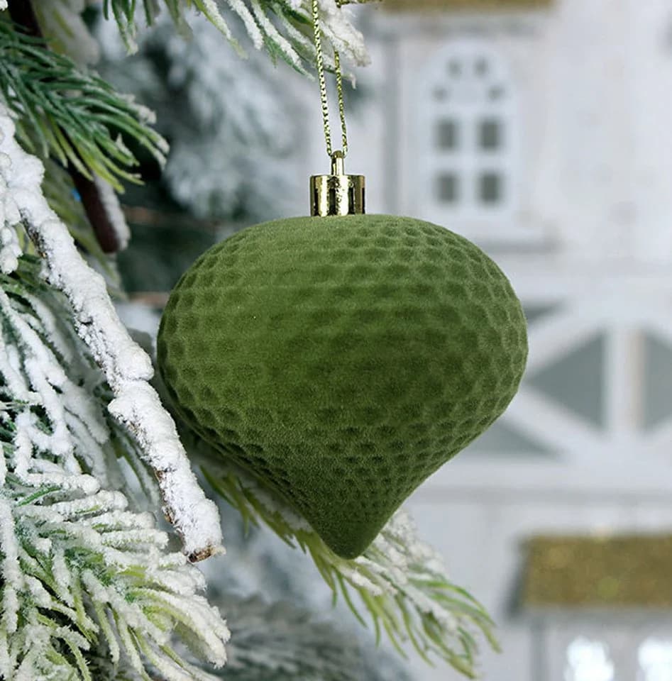 Coonoor Weihnachtsbaumkugel 48er Set Samt-Weihnachtskugeln in 4/6/8 cm - Bild 5