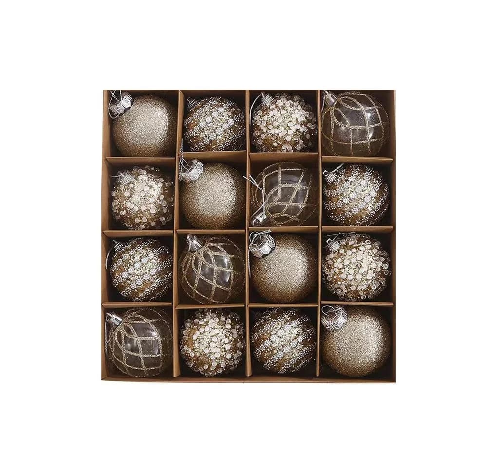 Bomiclss Weihnachtsbaumkugel 16-tlg. Bunte Weihnachtskugel-Set - Bild 2