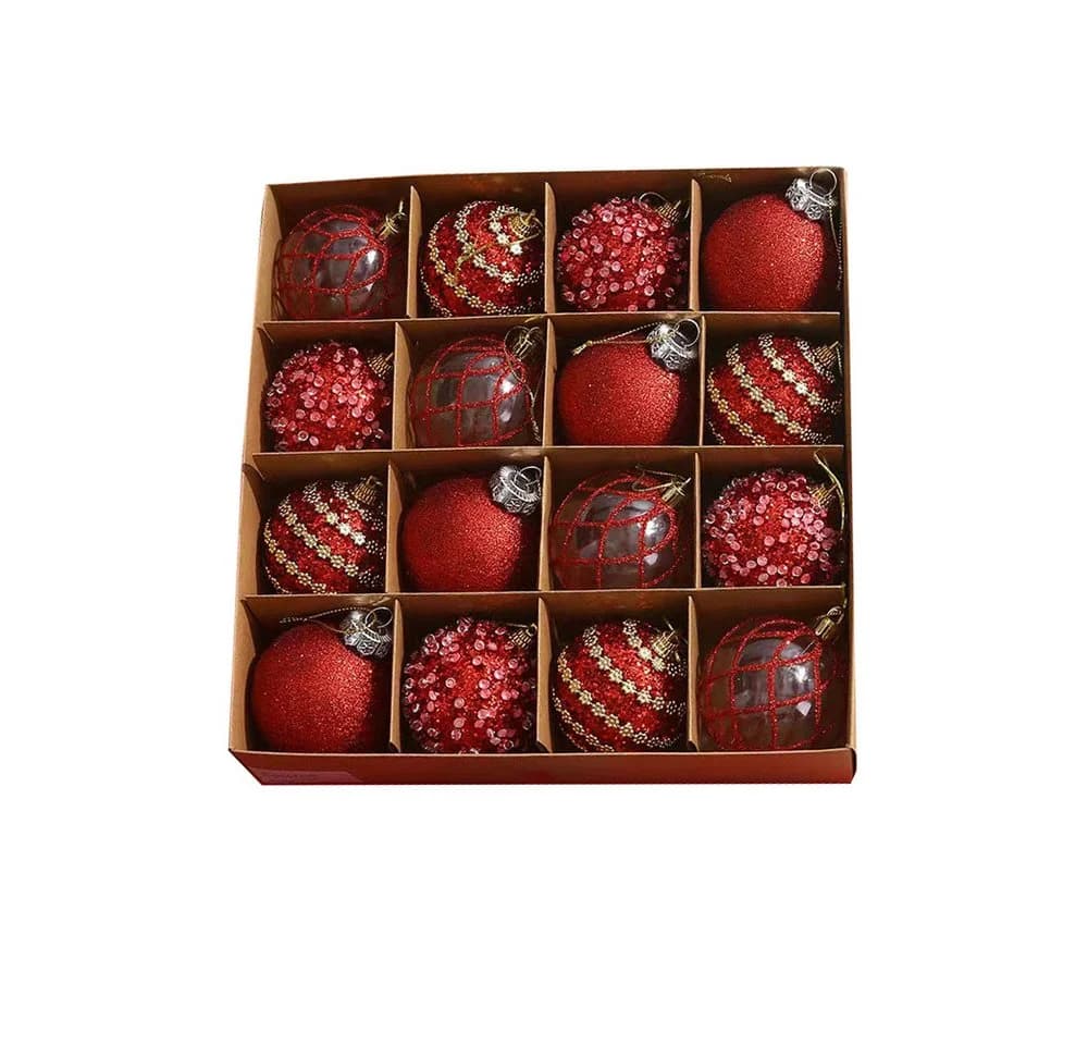 Bomiclss Weihnachtskugel-Set 16-tlg. Bunte Weihnachtsbaumkugeln - Bild 2