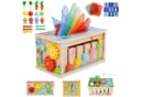 CLTYQ Motorikwürfel 6-in-1 Holz Babyspielzeug ab 3 Jahre Bild 2