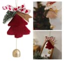 CLTYQ Christbaumschmuck Schneeflocken mit Glocke (4-tlg) Plüsch Dekoration Weiß Bild 5