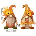 CLTYQ Wichtel Herbst Dekoration Figuren Set Bunt mit Sonnenblume Bild 5