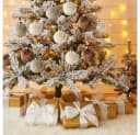 CLTYQ Weihnachtsbaumkugeln 15-teilig Samt Braun/Grün/Beige 8 cm Bild 3