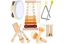CLTYQ Spielzeug-Musikinstrumenten-Set 12 PCS, Montessori-Holzspielzeug, Percussion-Instrumente mit Xylophon Bild 2