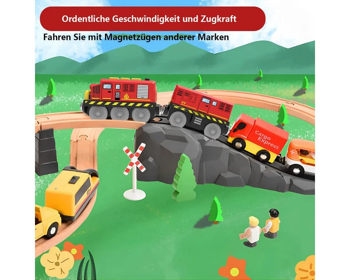 CLTYQ Spielzeug-Eisenbahn Elektrische Lok Magnetverbindung - Bild 3