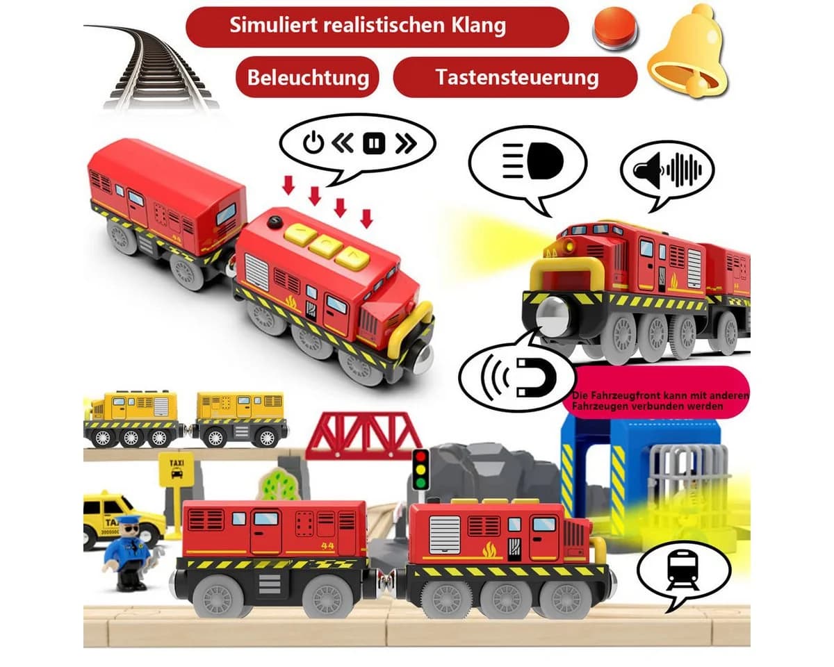 CLTYQ Spielzeug-Eisenbahn Elektrische Lok Magnetverbindung - Bild 4