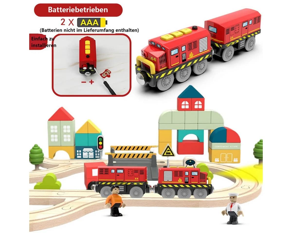 CLTYQ Spielzeug-Eisenbahn Elektrische Lok Magnetverbindung - Bild 5