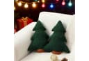 CLTYQ Dekokissen Weihnachtsbaum-Form Grün Plüschkissen Bild 1