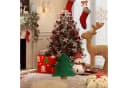 CLTYQ Dekokissen Weihnachtsbaum-Form Grün Plüschkissen Bild 5