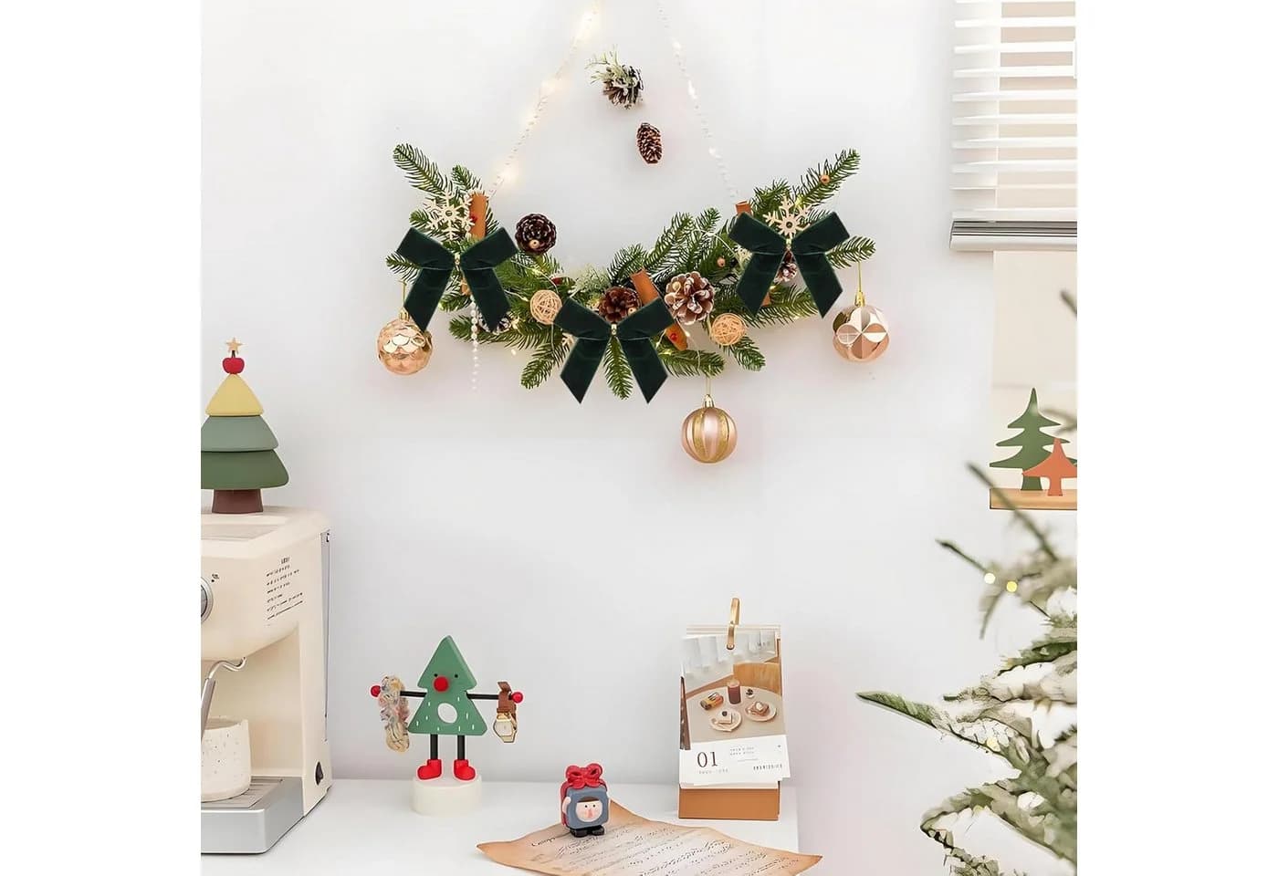 Coonoor Weihnachtsbaumschleife 24-tlg. Rot Samt