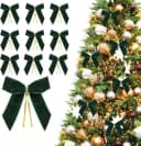 Coonoor Weihnachtsbaumschleife 24-tlg. Rot Samt Bild 5
