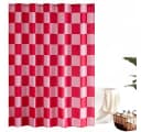 Minicloss Duschvorhang Retro-Schachbrettmuster 183x183 cm Bild 2