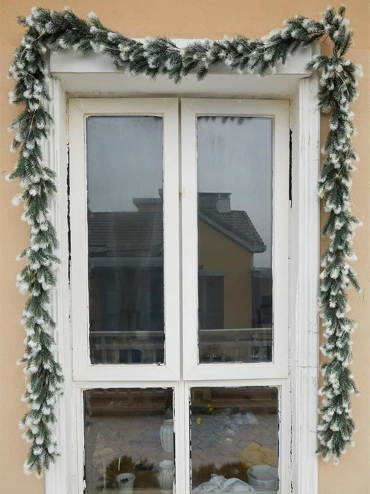Coonoor Kunstgirlande 195cm Grün Weihnachtsdeko