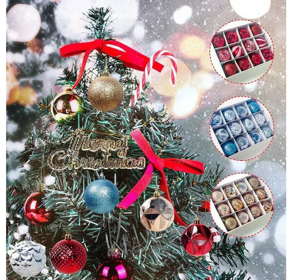 Bextsrack Weihnachtsbaumkugeln 12-teiliges Set Rot - Bild 4