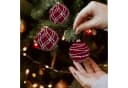 Bextsrack Weihnachtsbaumkugeln 12-teiliges Set Weinrot Bild 3