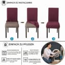Minicloss Stuhlhusse Stretch Schwarz Mikrofaser Abnehmbar Bild 3