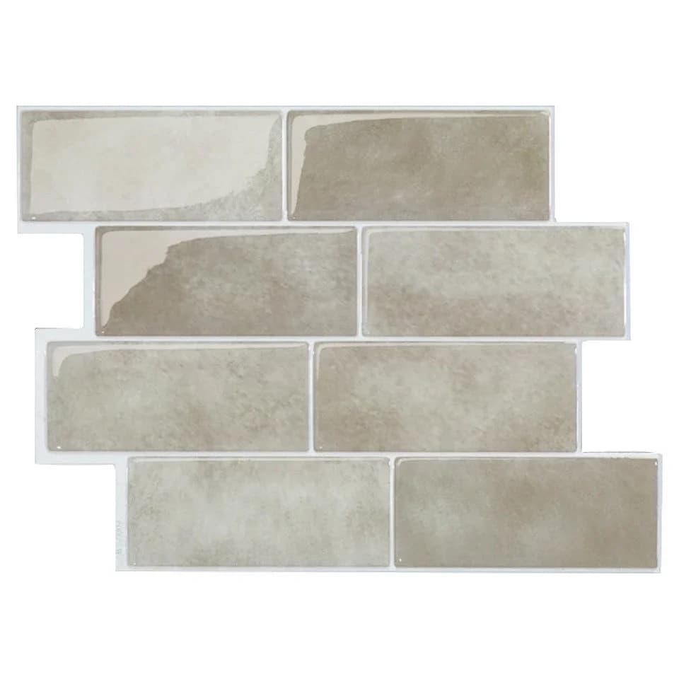 Minicloss Selbstklebende 3D Küchenrückwand Beige Spritzschutz - Bild 2