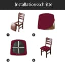 Minicloss Stuhlhusse Sitzbezug Bürostuhl Bezug Stretch Stuhlbezug Sitzfläche Waschbar Bild 5