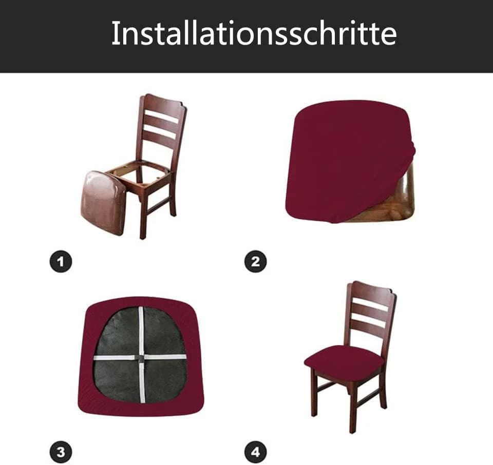 Minicloss Stuhlhusse Sitzbezug Bürostuhl Bezug Stretch Stuhlbezug Sitzfläche Waschbar - Bild 5