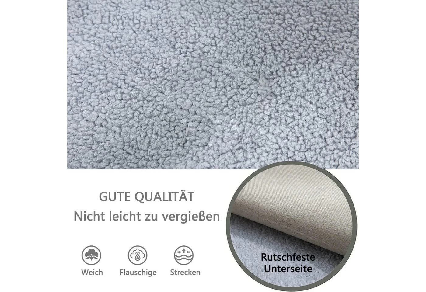 Minicloss Sofaschoner Hellgrau Anti-Rutsch Plüsch - Bild 4