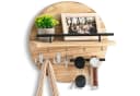 Venkuber Schlüsselbrett mit Regal und Haken, Wandmontierter Postorganizer im Runddesign, für Eingangsbereich, Rustikale Boho-Wanddekoration Bild 2