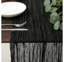 Minicloss Tischläufer Bali-Gaze Schwarz Bohemian 300 cm Bild 1