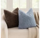 CLTYQ Kissenbezug Kunstfell 45x45cm Beige Flauschig Deko Bild 3