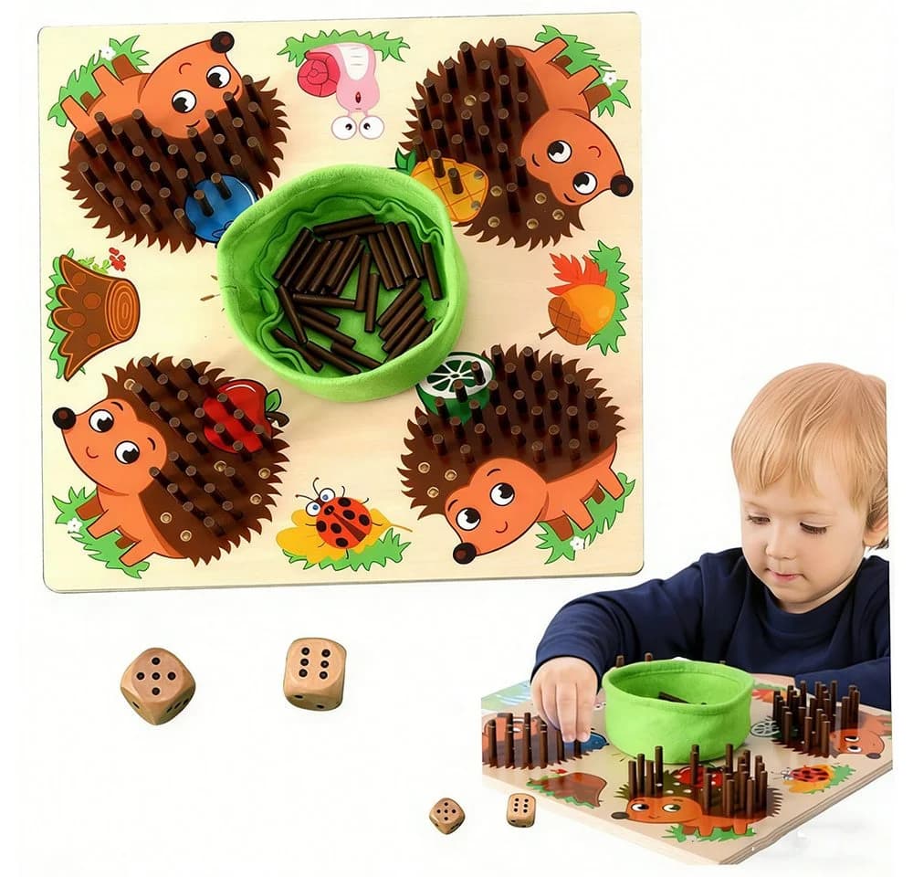 Zaewry Holz-Steckspiel Montessori Lernspielzeug Bunt - Bild 2