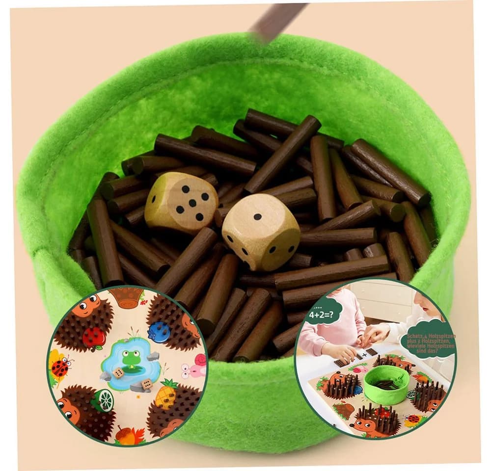 Zaewry Holz-Steckspiel Montessori Lernspielzeug Bunt - Bild 3