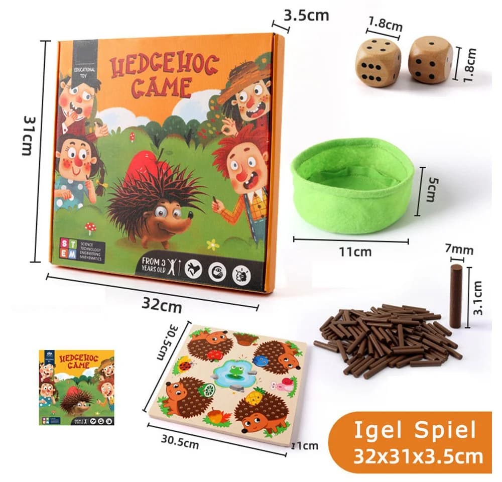 Zaewry Holz-Steckspiel Montessori Lernspielzeug Bunt - Bild 5