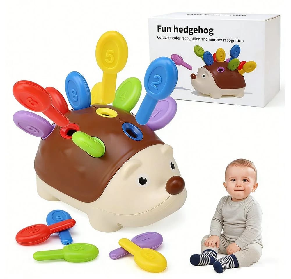 Zaewry Lernspielzeug Steckspiel Igel Bunt - Bild 2