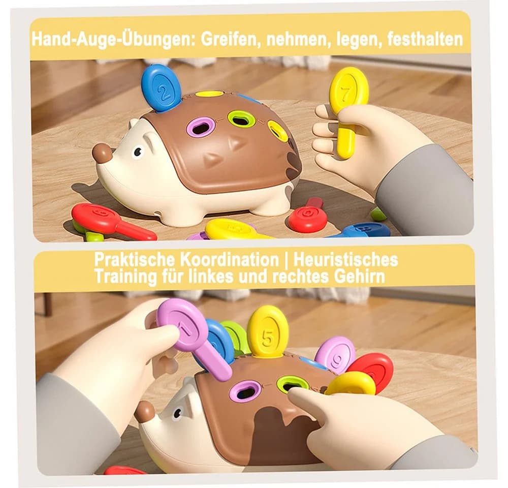 Zaewry Lernspielzeug Steckspiel Igel Bunt - Bild 3