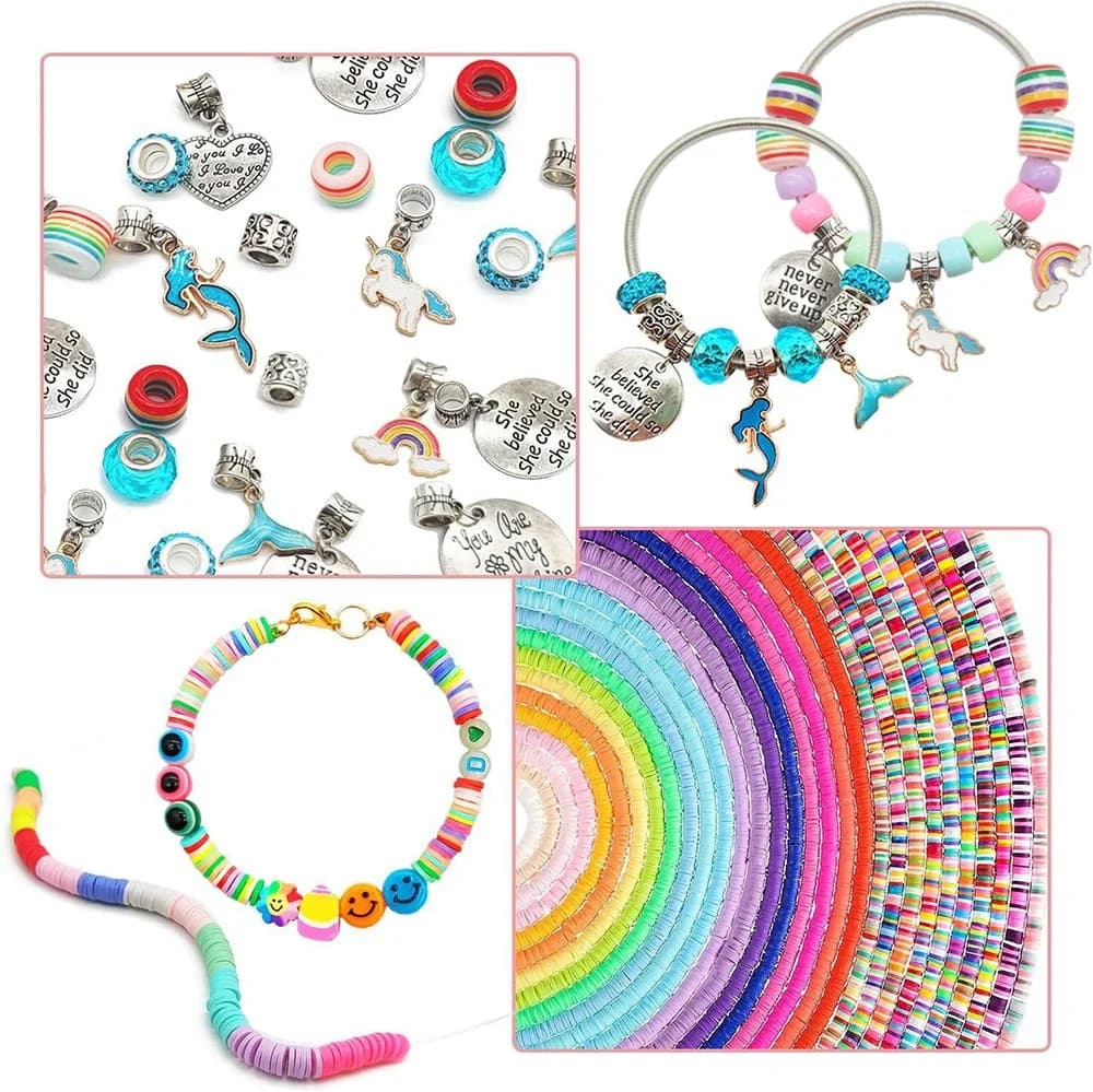 Zaewry Kreativset Perlen DIY Armband Bastelset Bunt