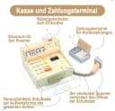 Zaewry Lernspielzeug Holz-Kasse 35-tlg. mit Scanner Bild 4