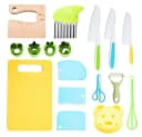 Zaewry Kinderkochmesser 17-teiliges Set kindersicher mit Holzmesser Bild 2
