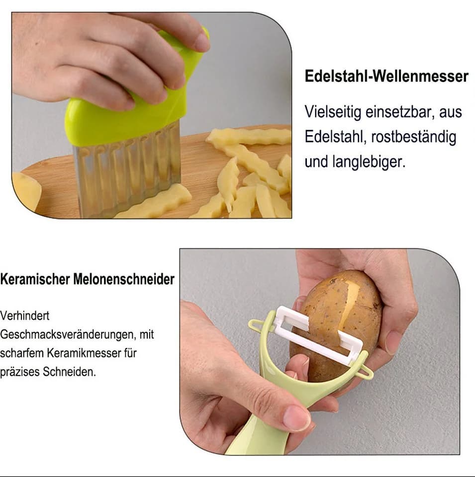 Zaewry Kinderkochmesser 17-teiliges Set kindersicher mit Holzmesser - Bild 5