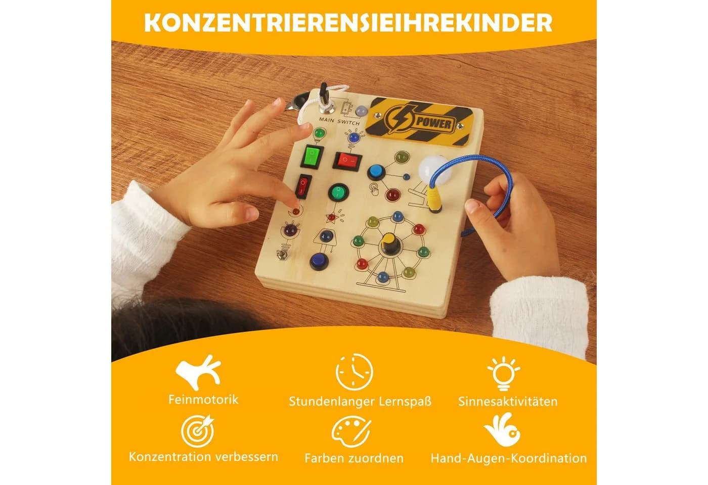 Minicloss Montessori Busy Board ab 3 Jahren - Bild 4