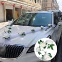 Minicloss Kunstblumenstrauß Autoschmuck Hochzeit Motorhaube Weiß Bild 4