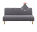 Minicloss Sofahusse Futonbezug Grau Stretch ohne Armlehnen Bild 2