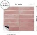 Minicloss Küchenrückwand Fliesenaufkleber Rosa Selbstklebend 23x29 cm Bild 1