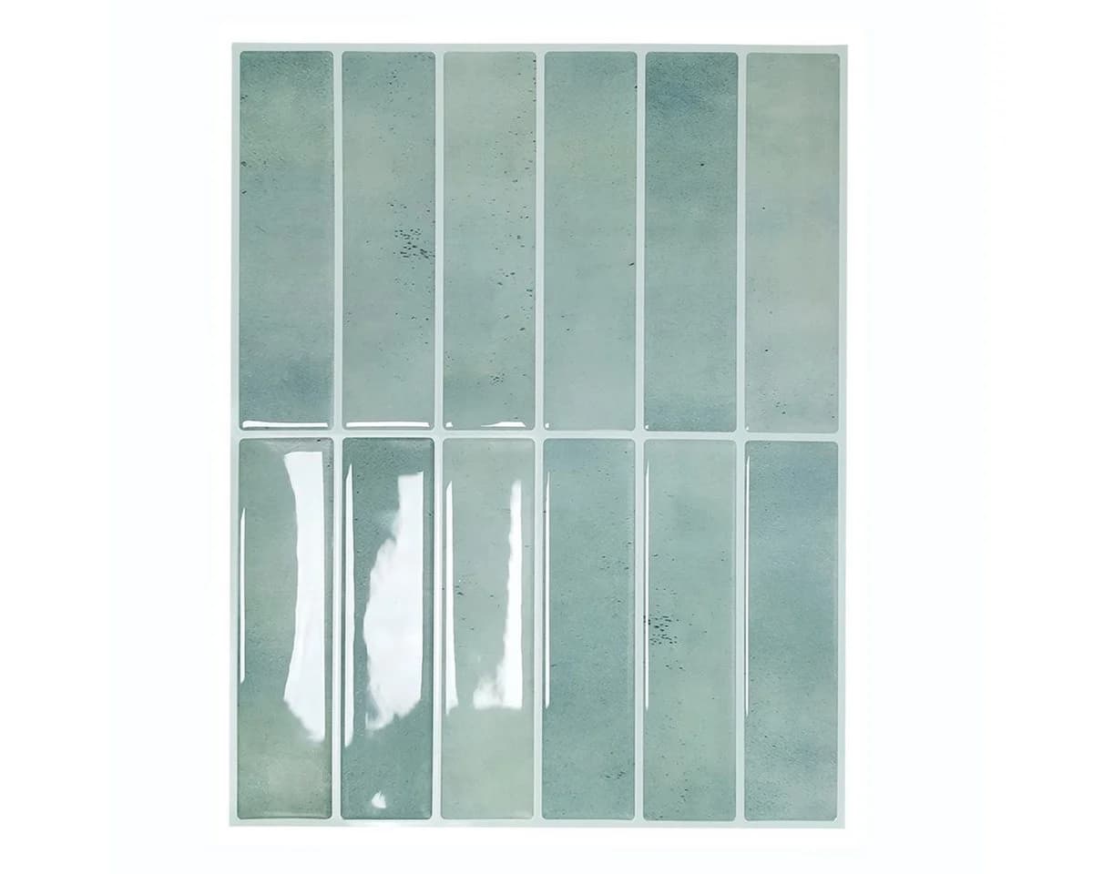 Minicloss Küchenrückwand Fliesenaufkleber Selbstklebend Blau-Grün - Bild 2