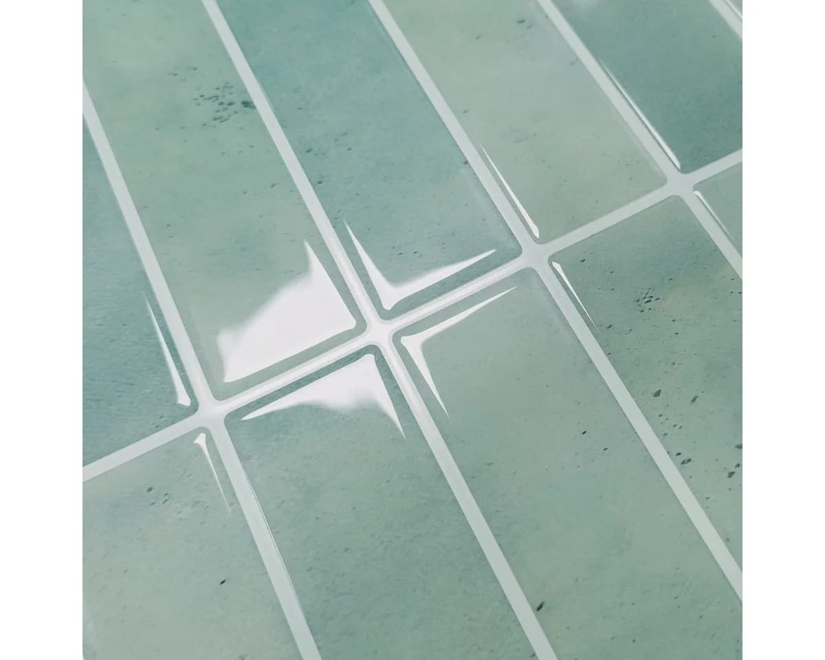 Minicloss Küchenrückwand Fliesenaufkleber Selbstklebend Blau-Grün - Bild 3