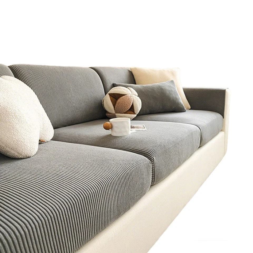 Minicloss Sofahusse Grau Stretch Sofa Überzug 1-4 Sitze - Bild 2