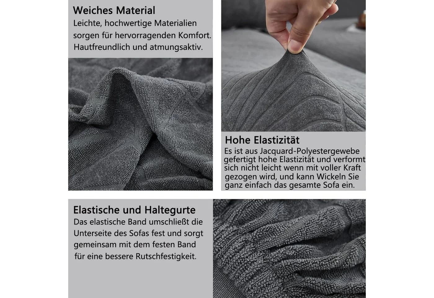 Minicloss Sofabezug High Stretch Sofabezug Moderne Sofaüberwurf Elastische Sofahusse für Wohnzimmer