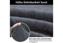 Minicloss Stretch-Sofabezug Plüsch grau mit Armlehne Bild 3