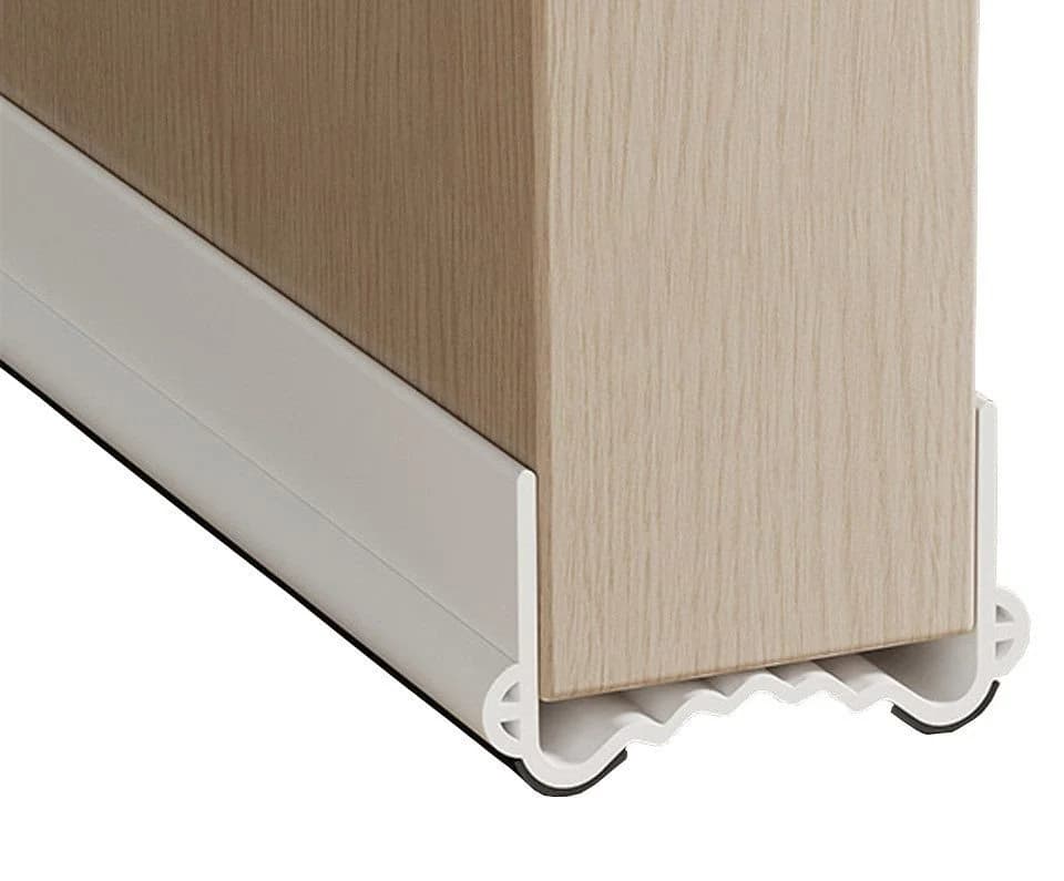 Minicloss Zugluftstopper für Türen, PVC, 3 cm, Grau/Weiß