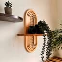Venkuber Wandregal aus Holz Mid-Century Modern Bohemian-Stil Bild 1